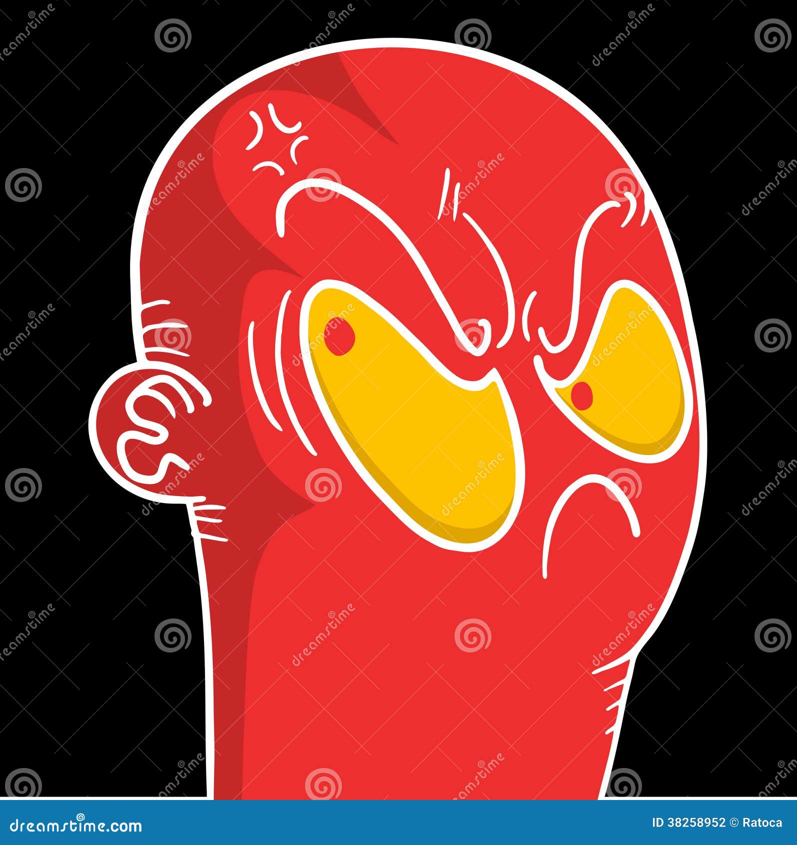 Red puppet stock vector. Illustration of circle, animation 38258952