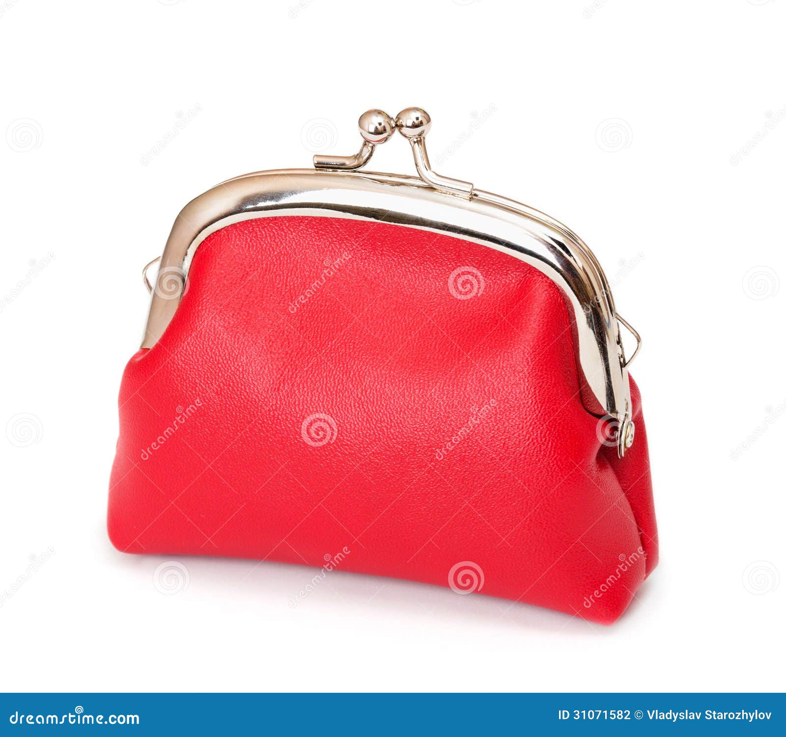 Red purse on white stock photo. Image of beige, casual - 31071582