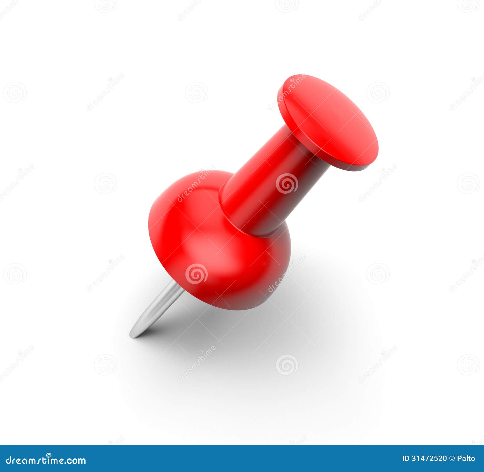 Purple push pin on white background Vector | Free Download