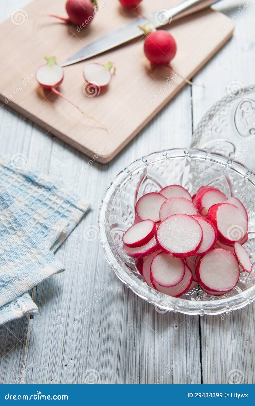 Red radishes for salad stock image. Image of cloth, root 29434399