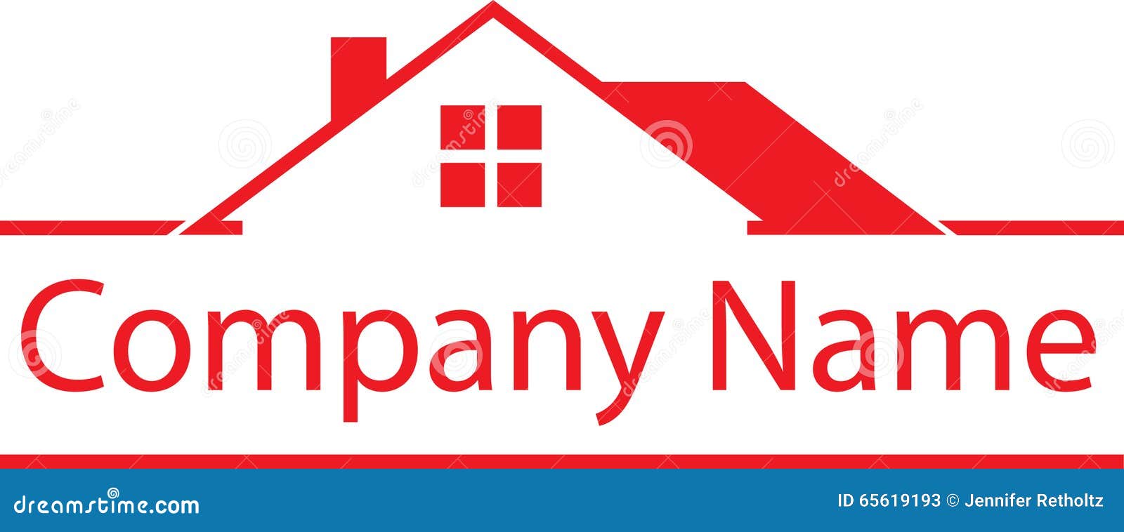 Red Real Estate Logo House stock illustration. Illustration of design