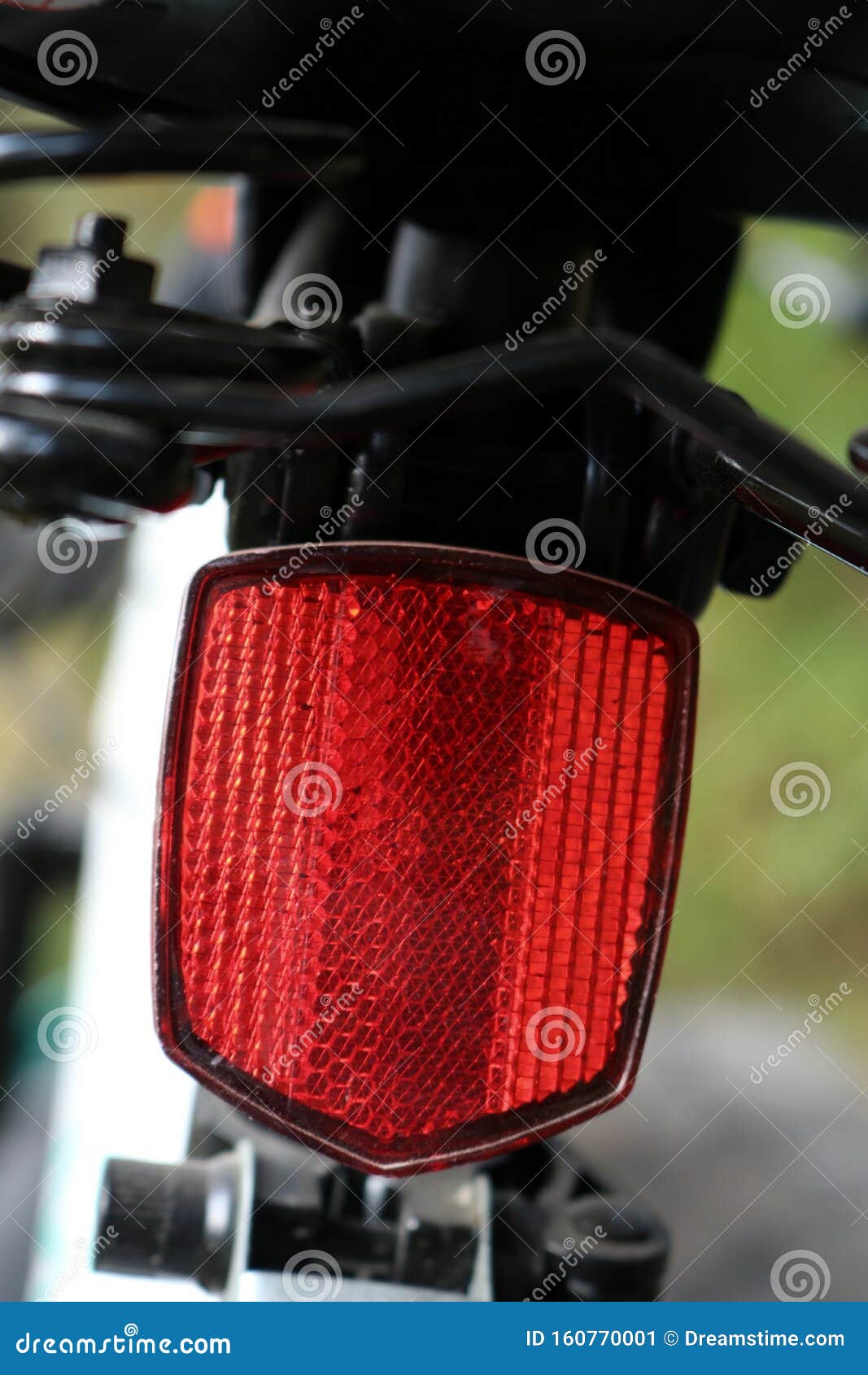 Red reflector under stock image. Image of object, reflector 160770001