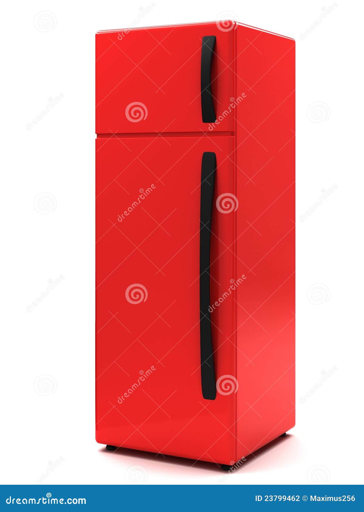 The red refrigerator stock illustration. Illustration of coolness