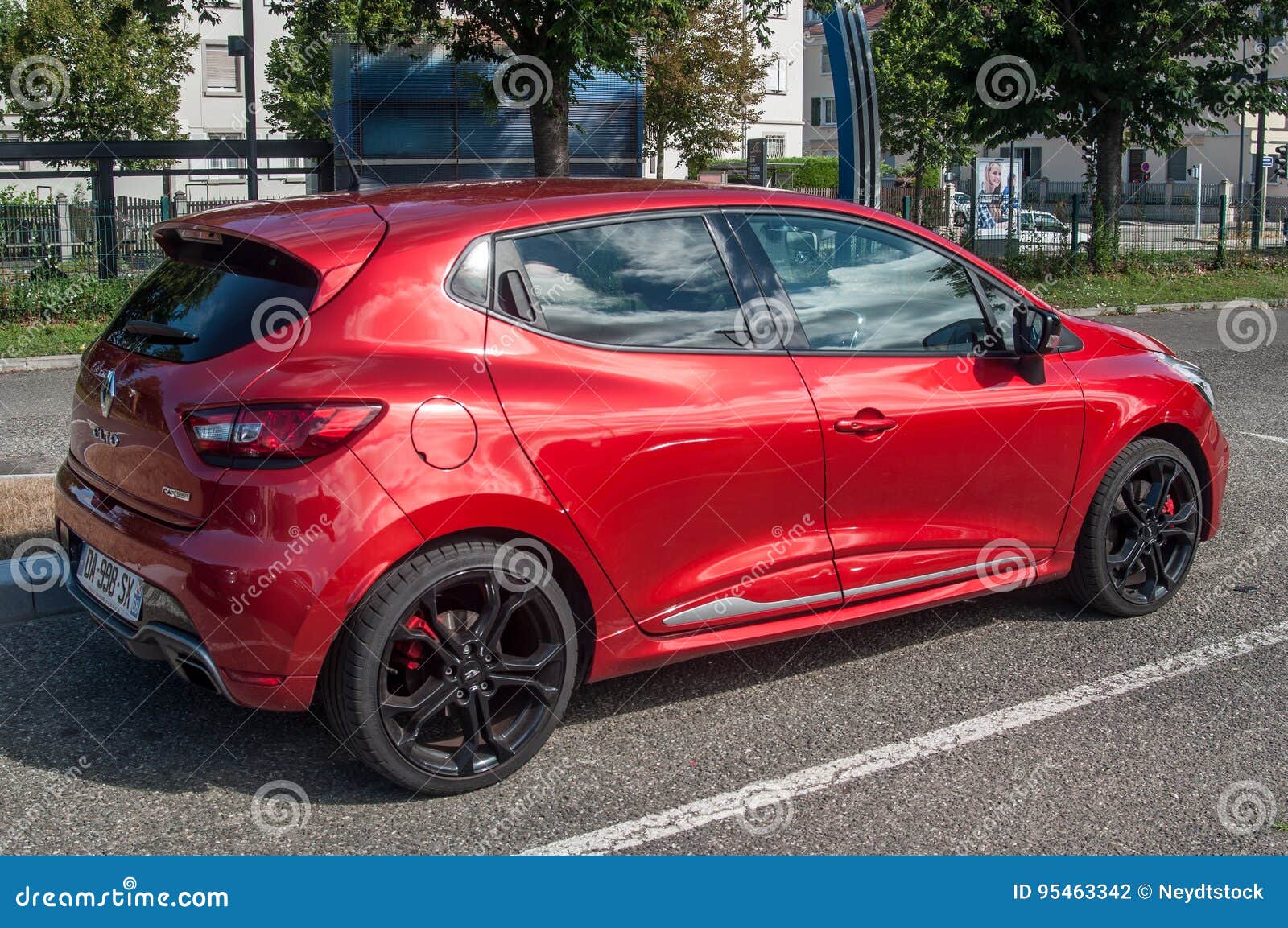 Red Renault Clio RS Sport Parked Street Editorial Photography - of speed, 95463342