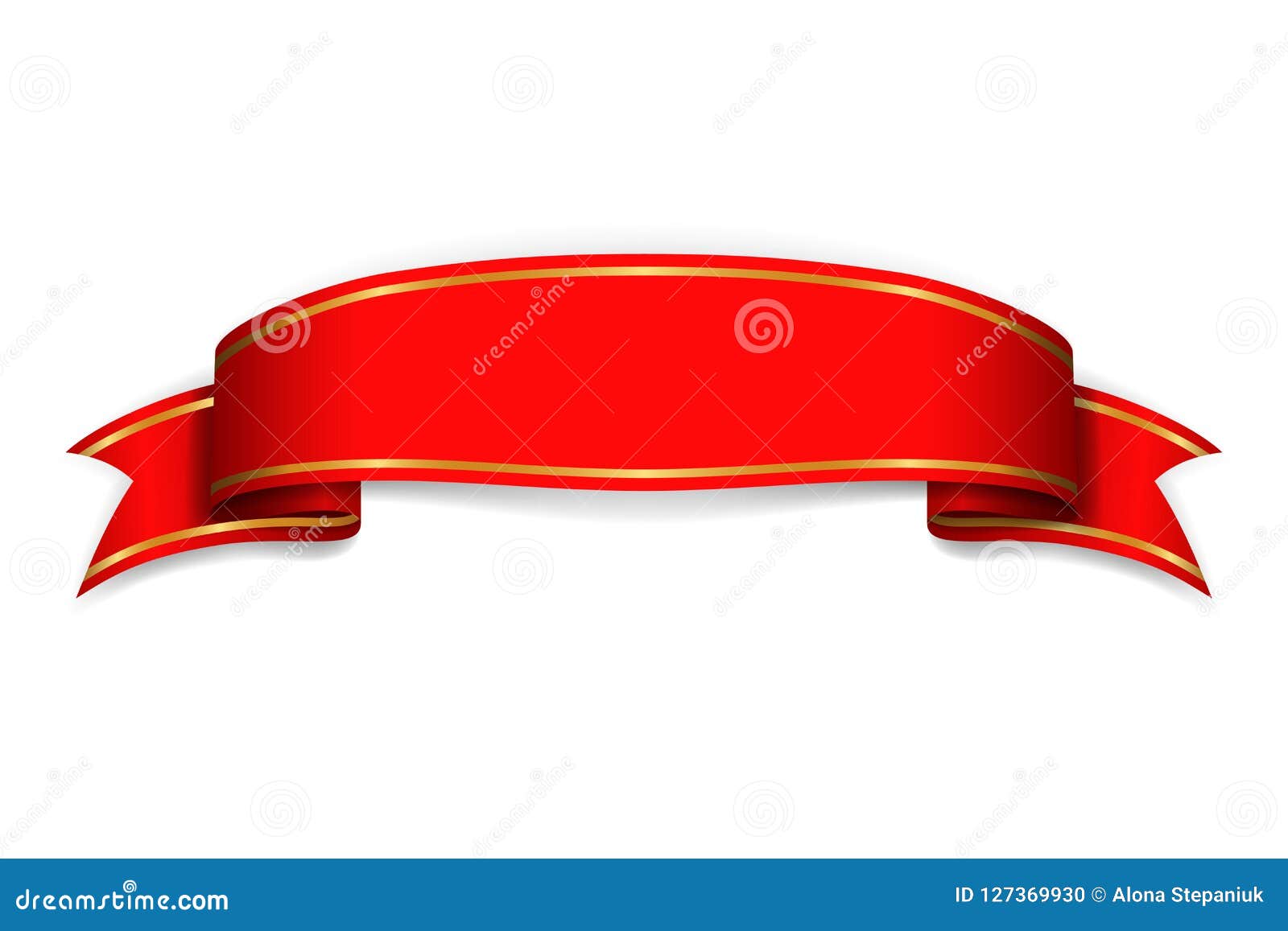 Red ribbon. Dark red folded ribbon, isolated on white #Sponsored