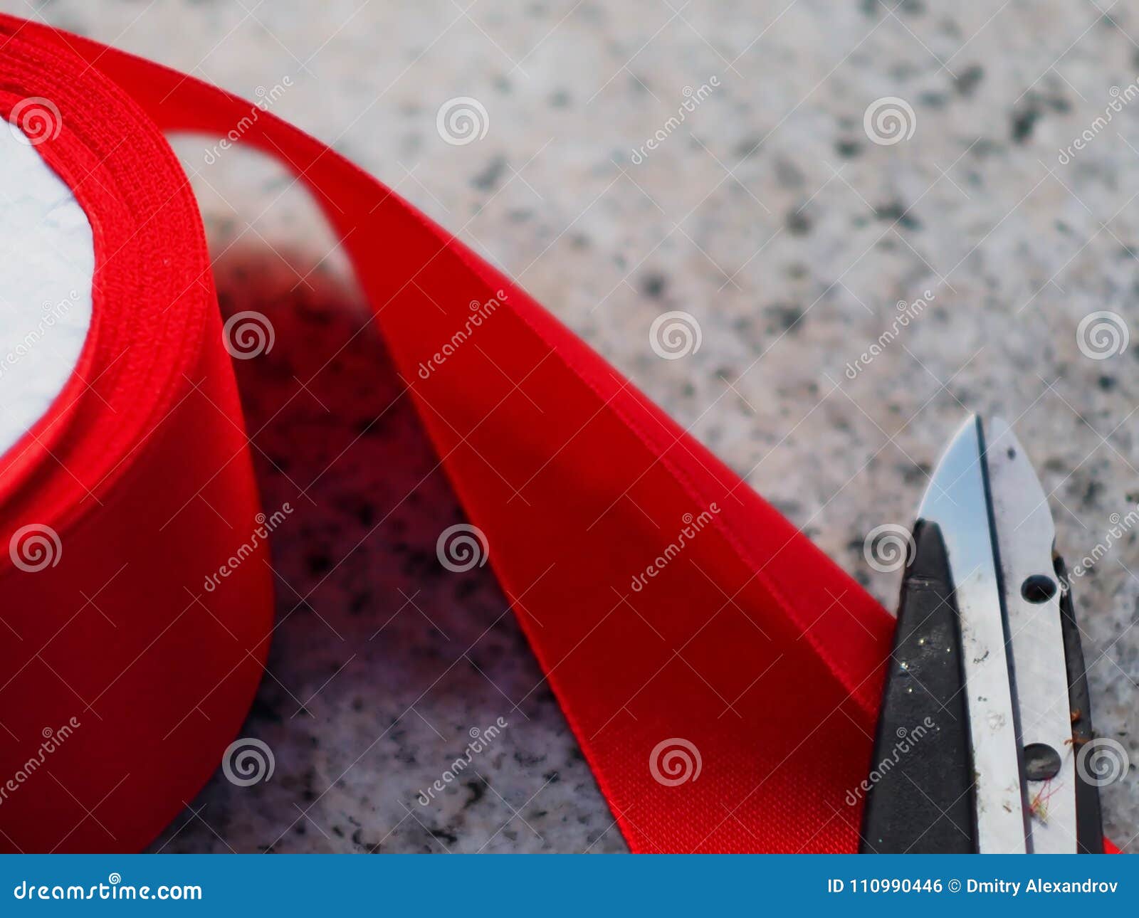 The Red Ribbon is Cut in Solemn Occasions Stock Photo Image of long