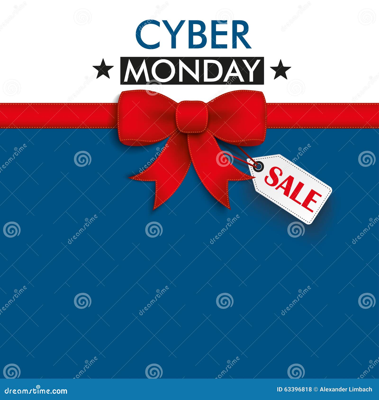 red ribbon cyber monday shopmark