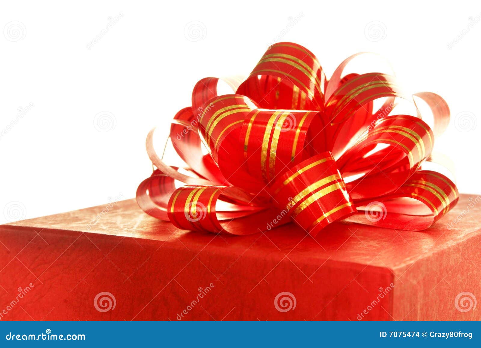Red ribbon and gift box stock photo. Image of celebrating 7075474