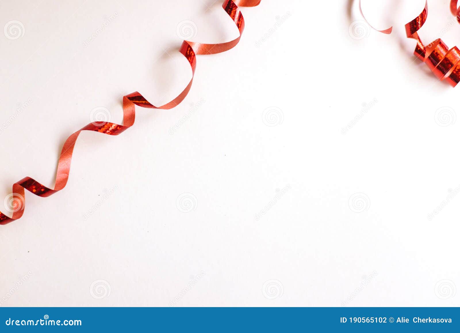 Red Ribbon for Gift Wrapping. Decor for the Holidays Stock Photo - Image of  elegance, color: 190565102