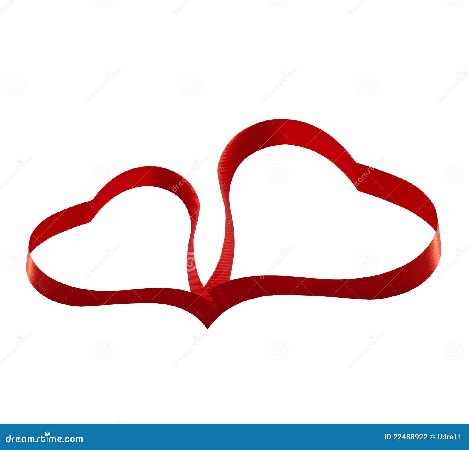 Red Ribbon Heart Valentines Love Sign Stock Photo - Image of