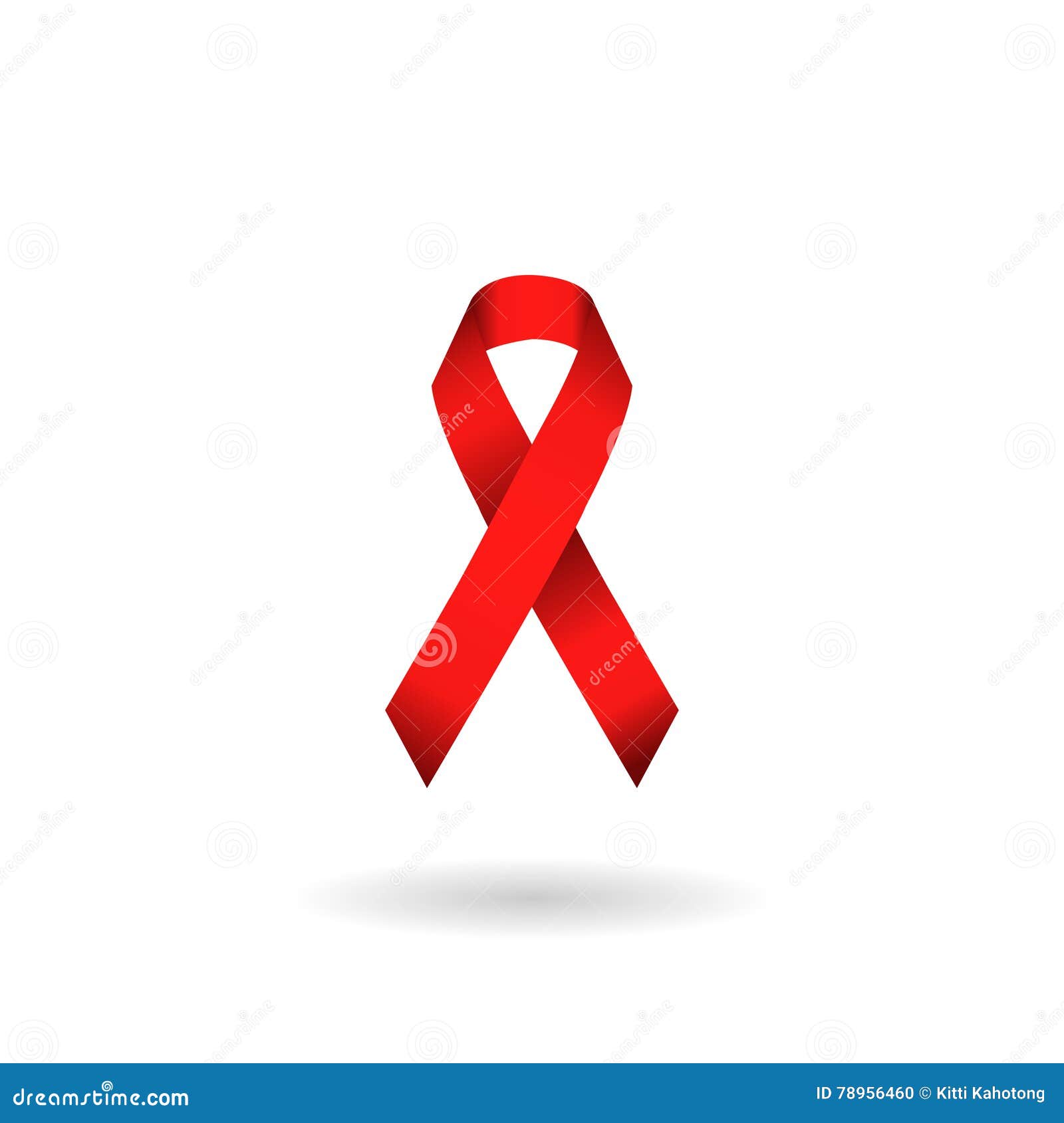 Red ribbon mourning sign. stock vector. Illustration of symbol 78956460
