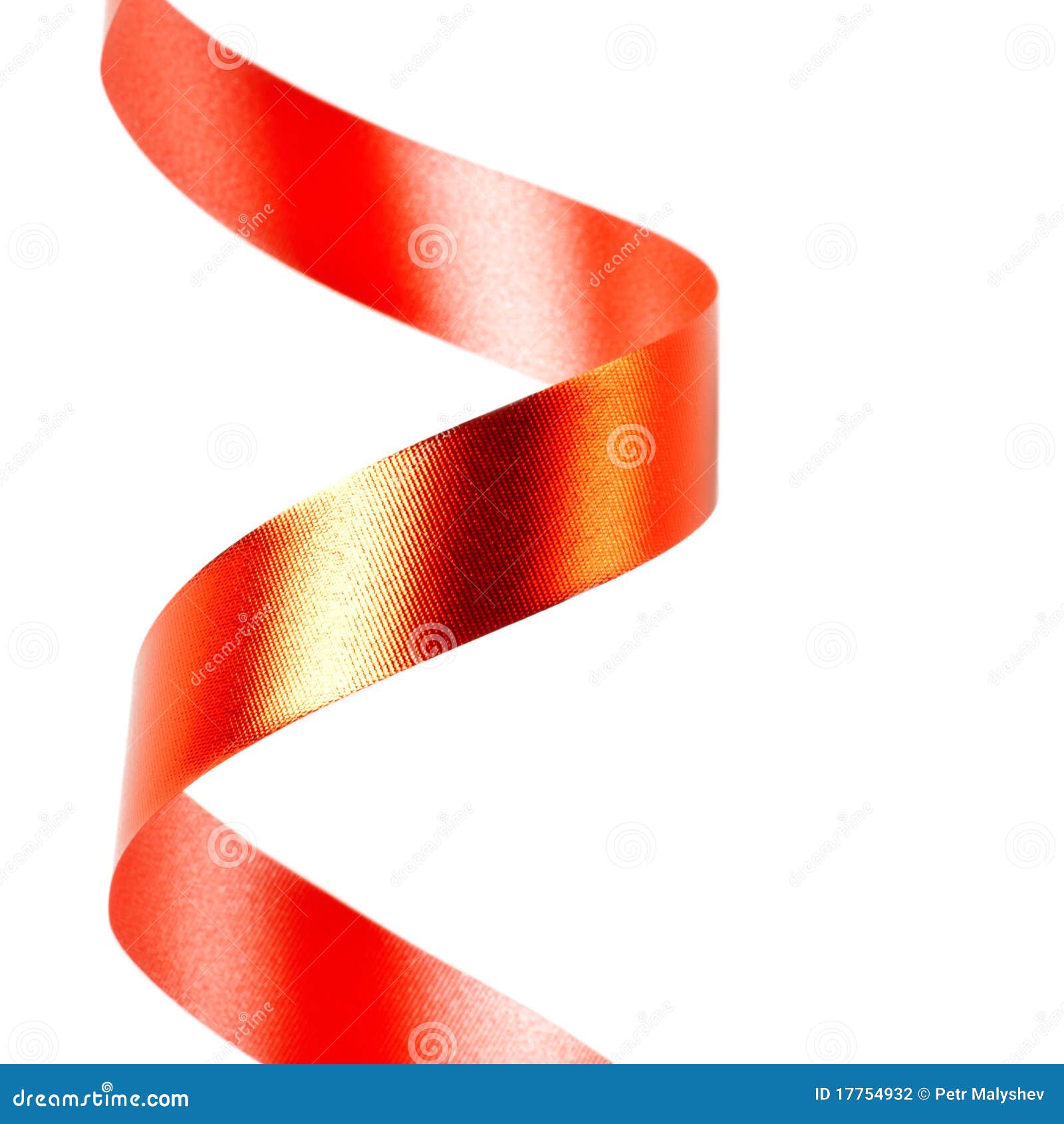 Red ribbon serpentine stock photo. Image of silk, loop 17754932