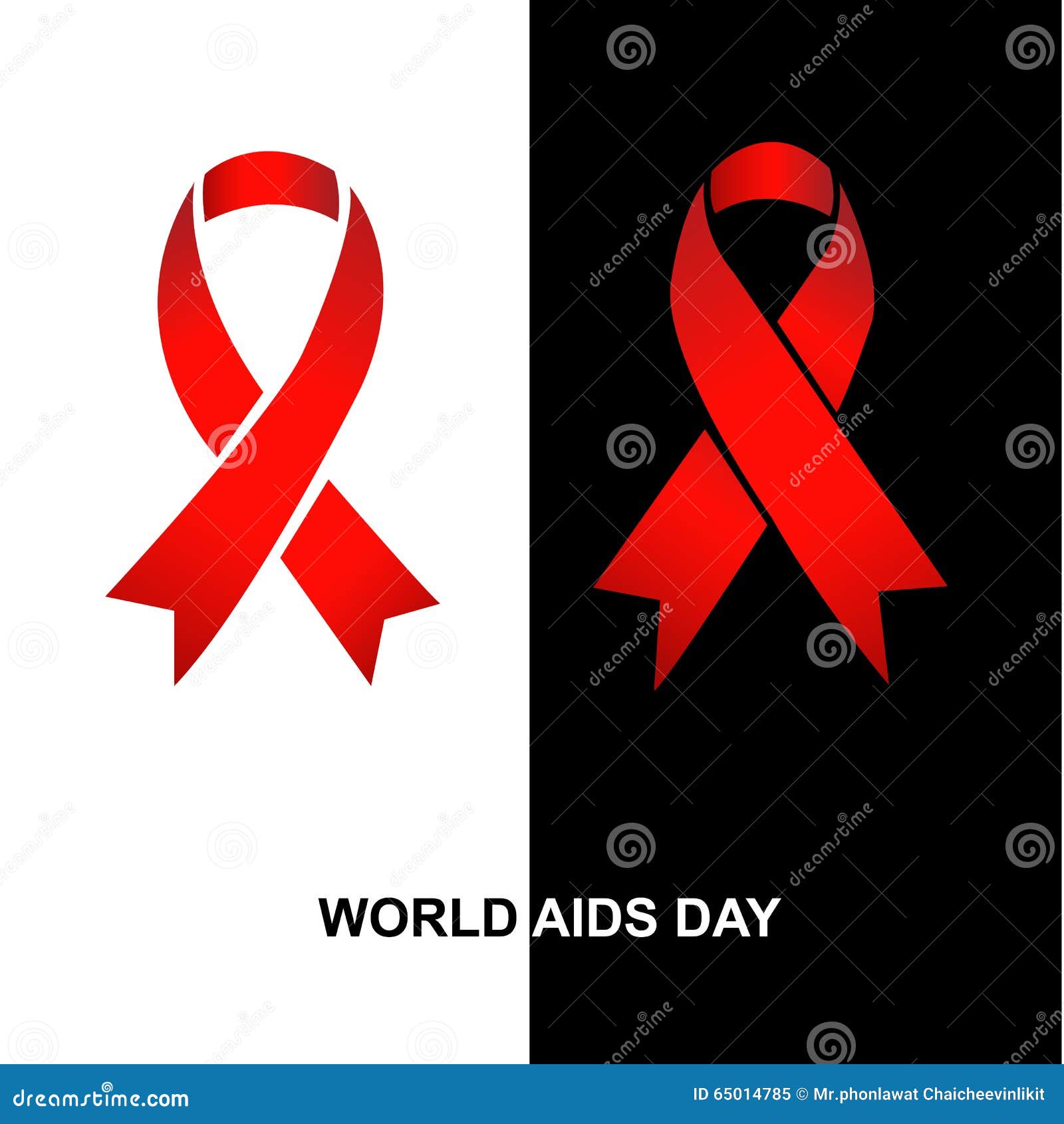 Red ribbon symbol of aids awareness Royalty Free Vector