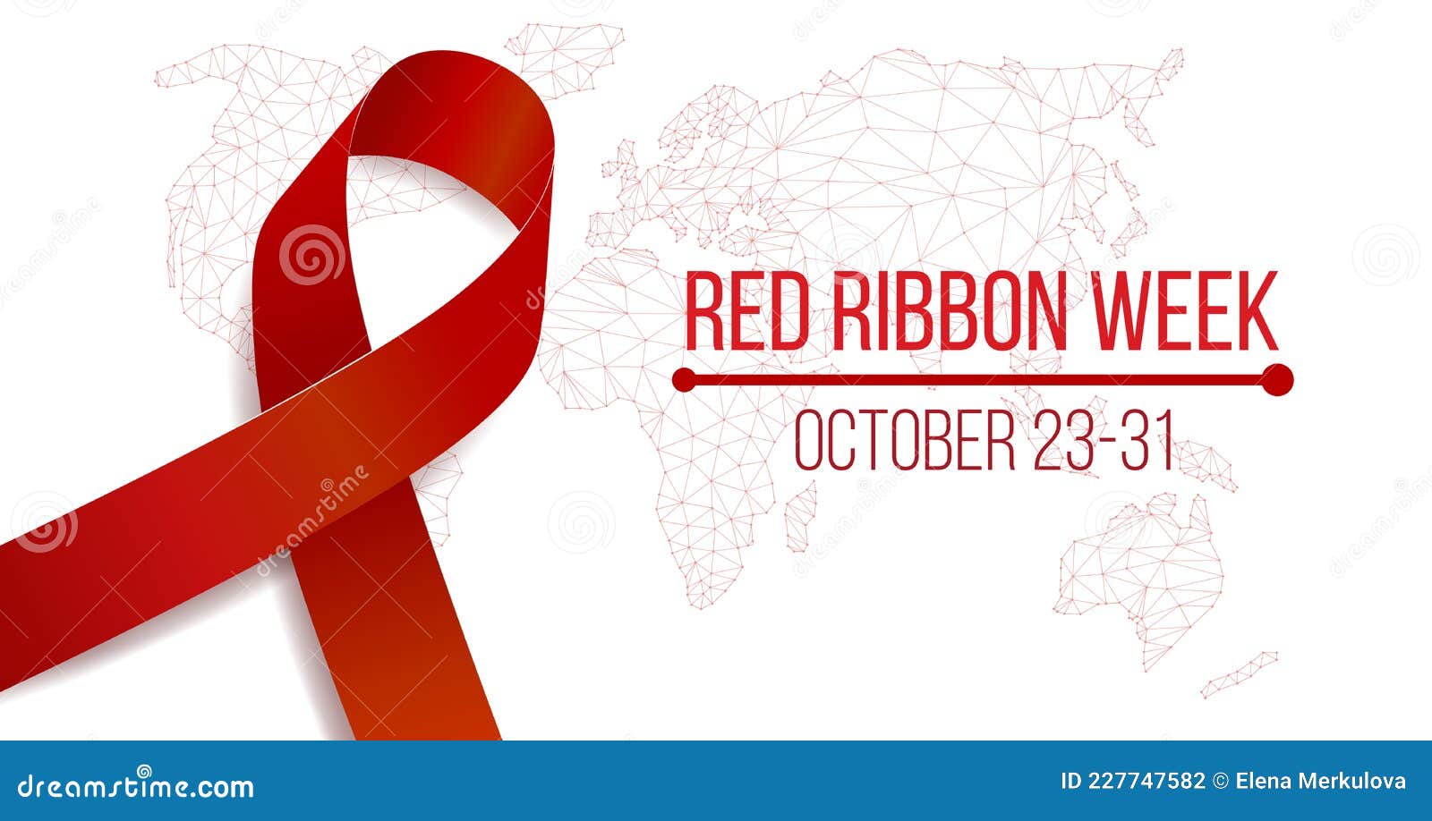 Red ribbon week concept. stock vector. Illustration of help 227747582