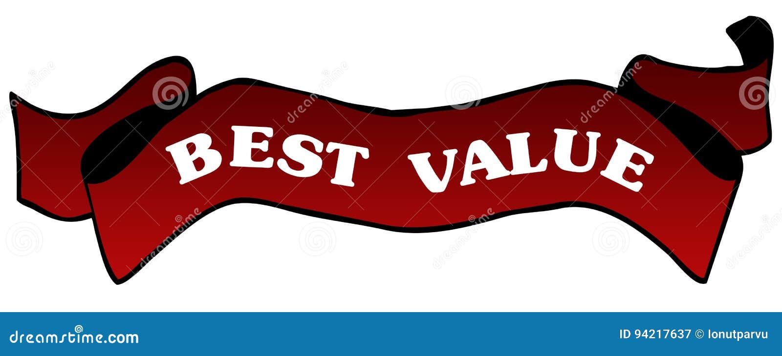 Red Ribbon WithBEST VALUE . Stock Illustration Illustration of label, writing 94217637