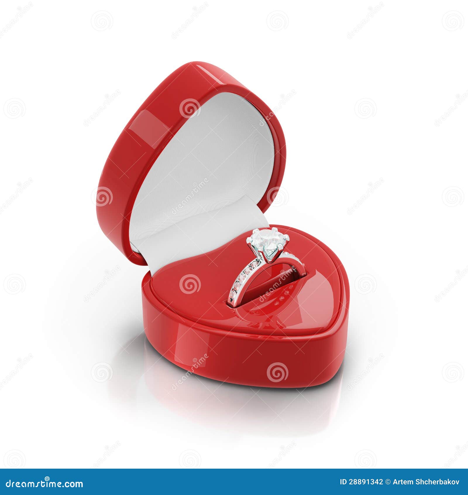 Red ring box stock illustration. Illustration of jewel - 28891342