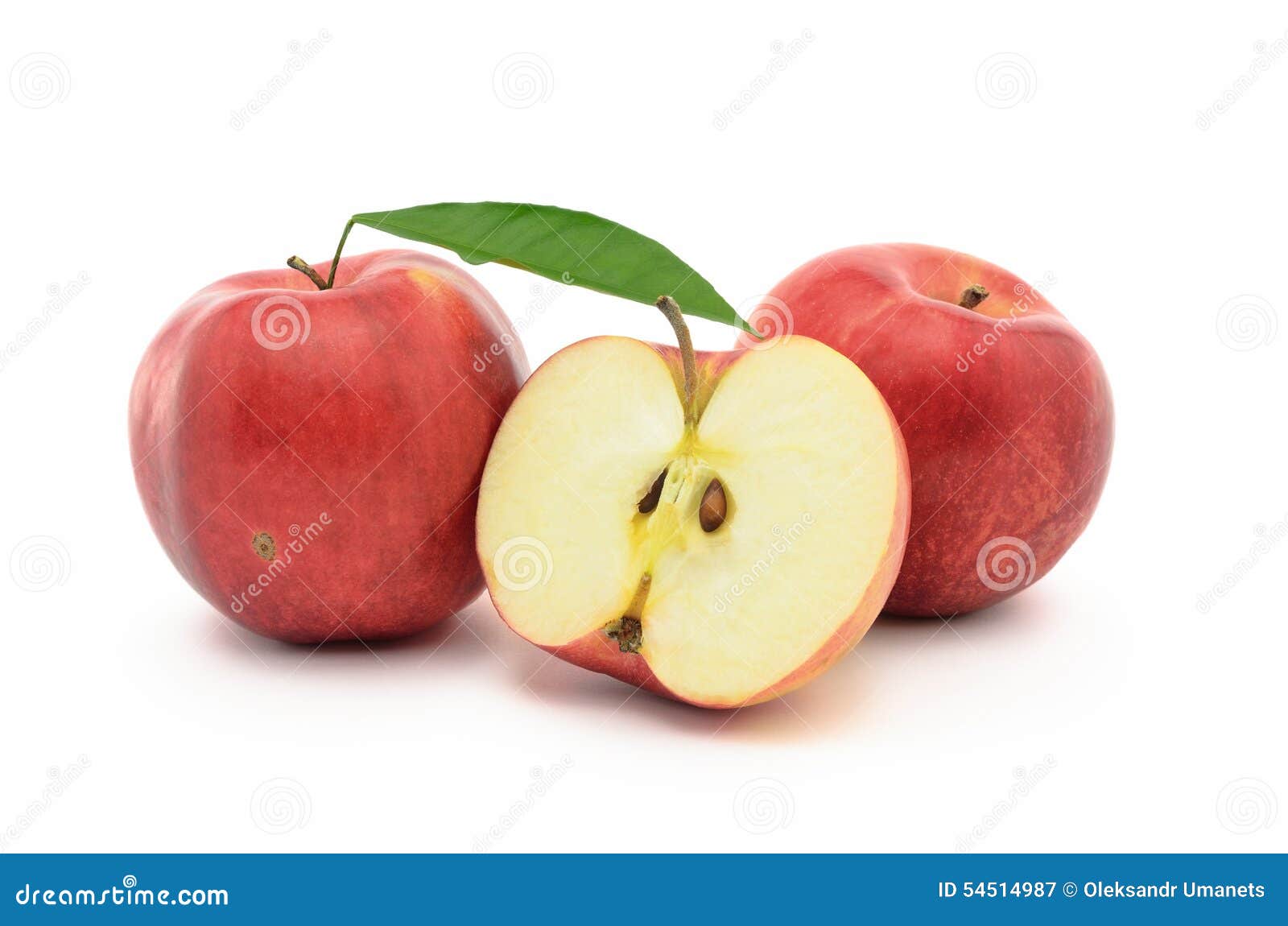 Red, Ripe Apples Jonagold Isolated on White Background Stock Image