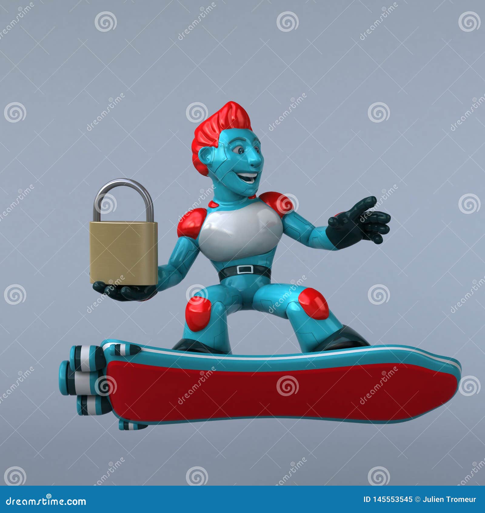 Red Robot 3D Illustration Stock Illustration Illustration of japan