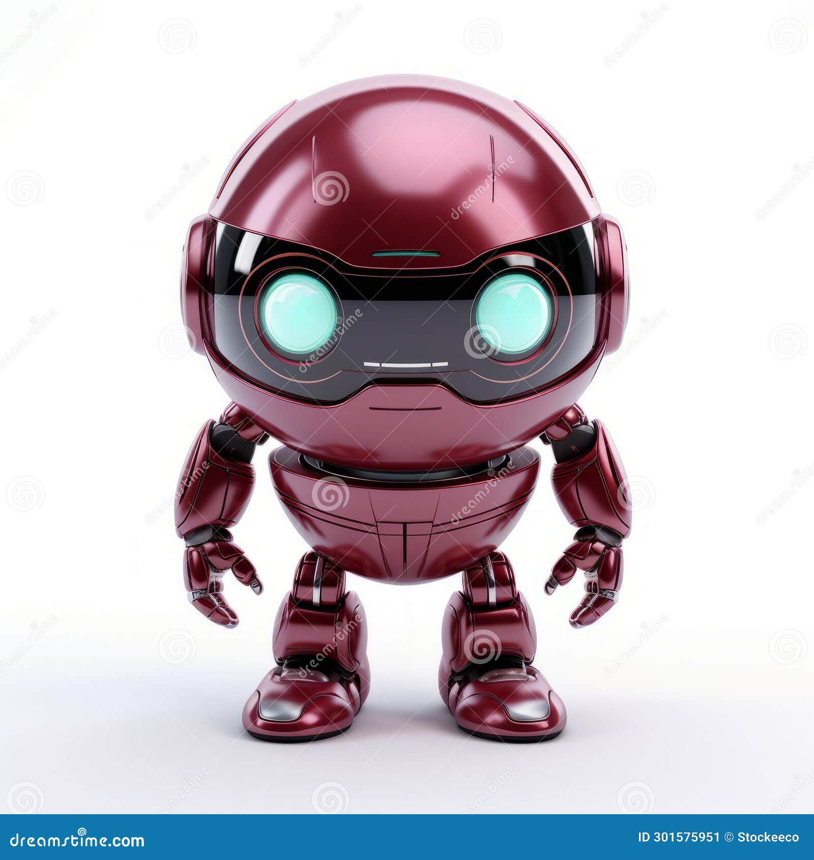 red robotic robot: a shiny toycore marvel comics inspired 3d render
