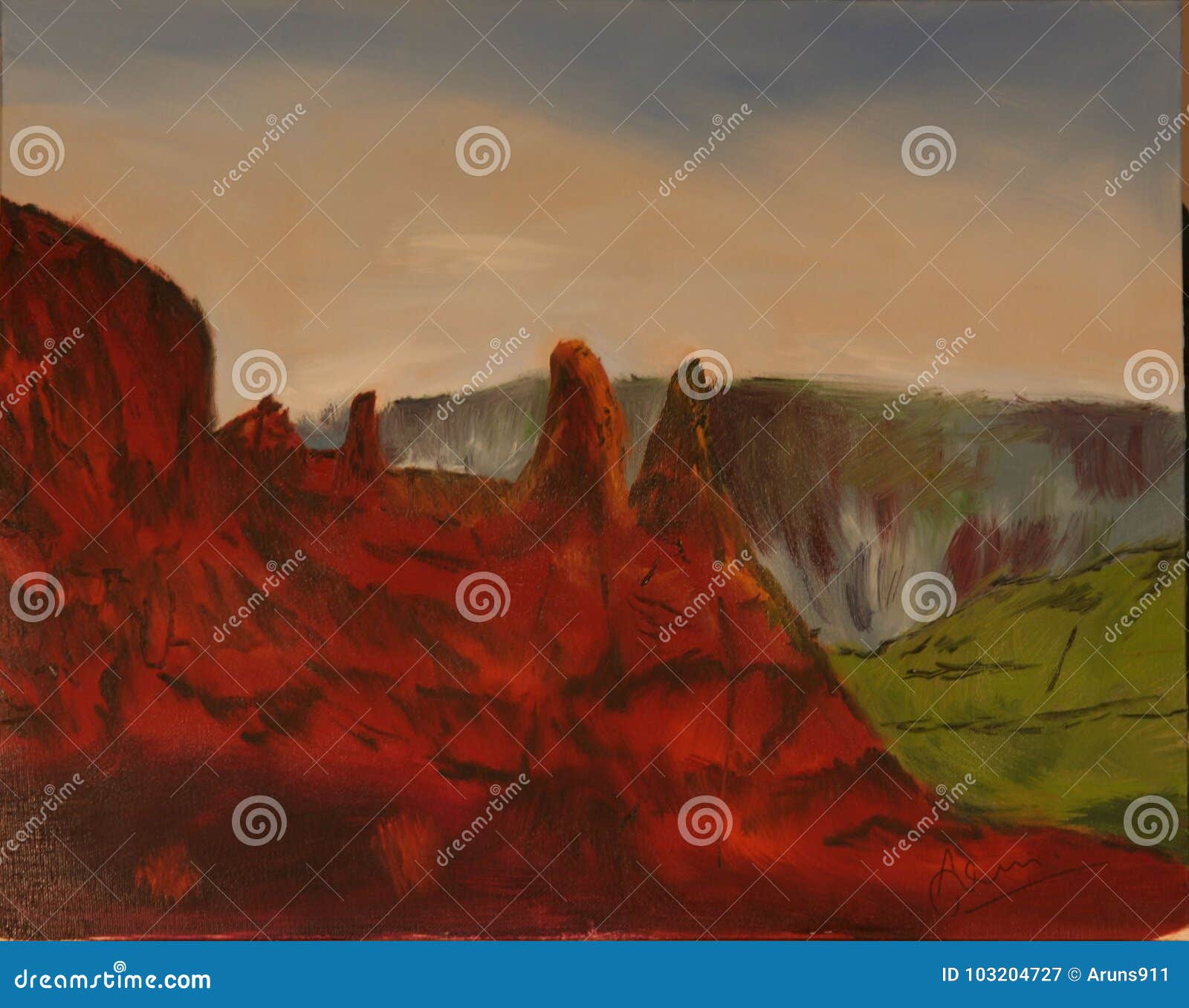 Canyons in Utah Stock Illustration