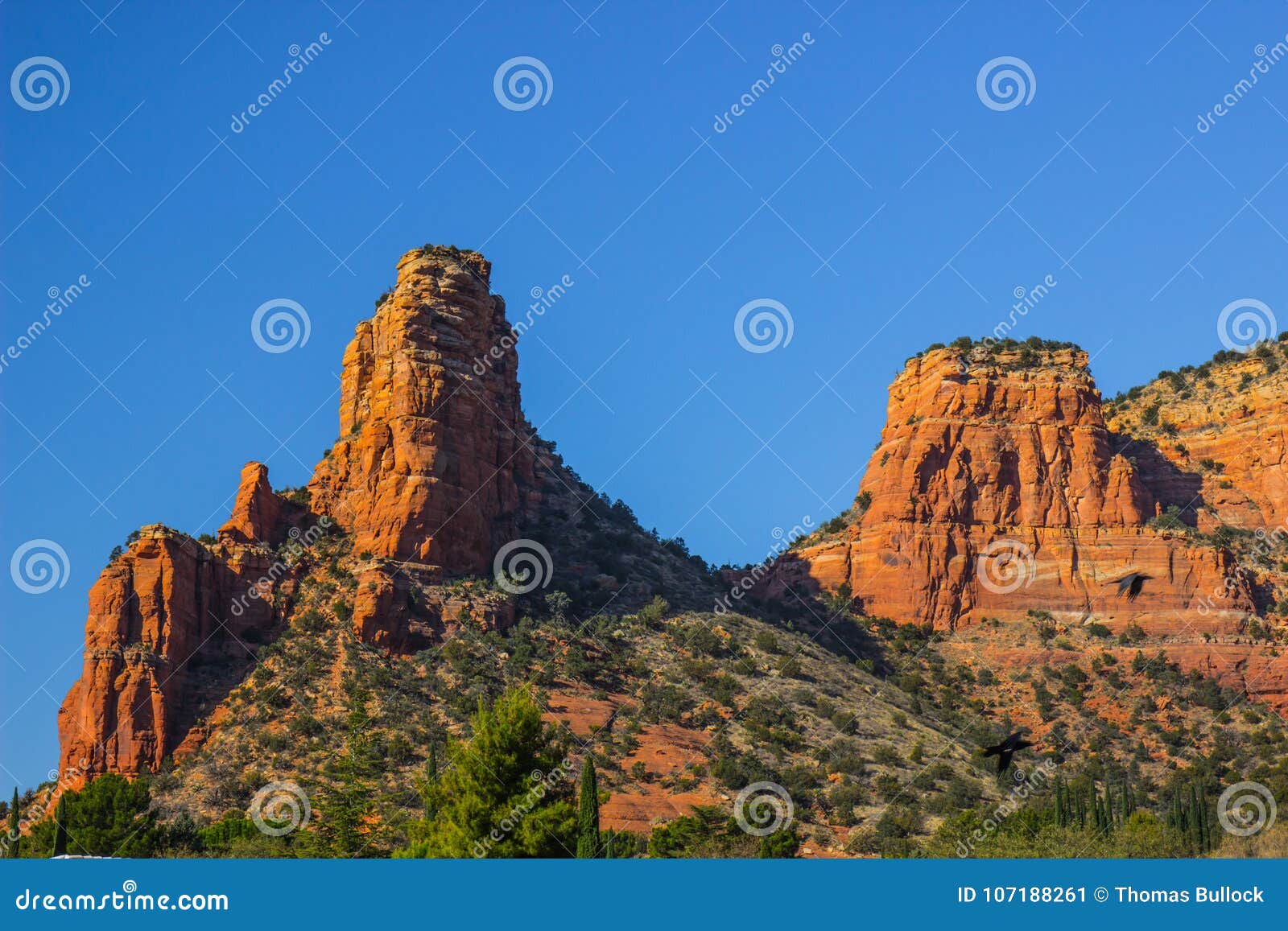 red rock outcroppings in arizona high desert