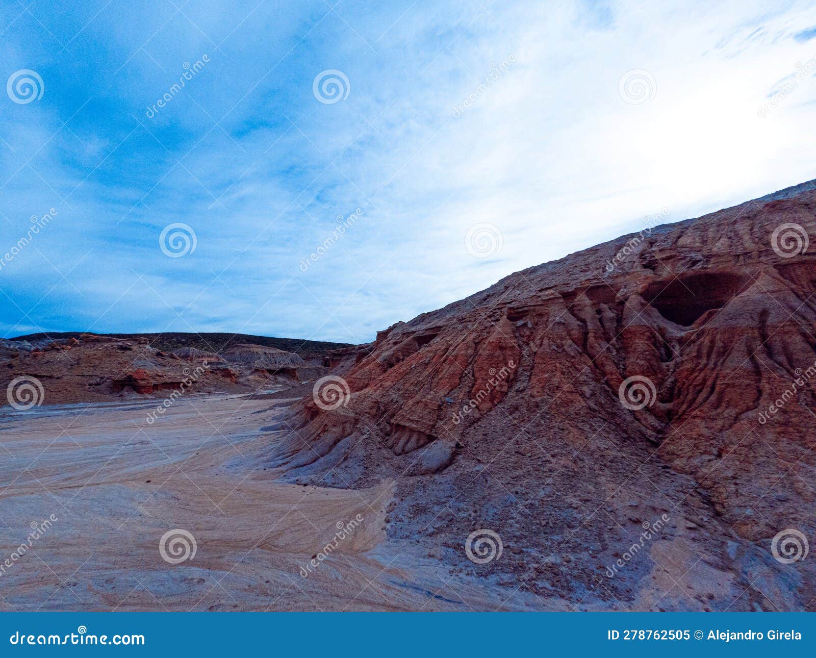 rocas coloradas, a landscape of mars in patagonia argentina, chubut