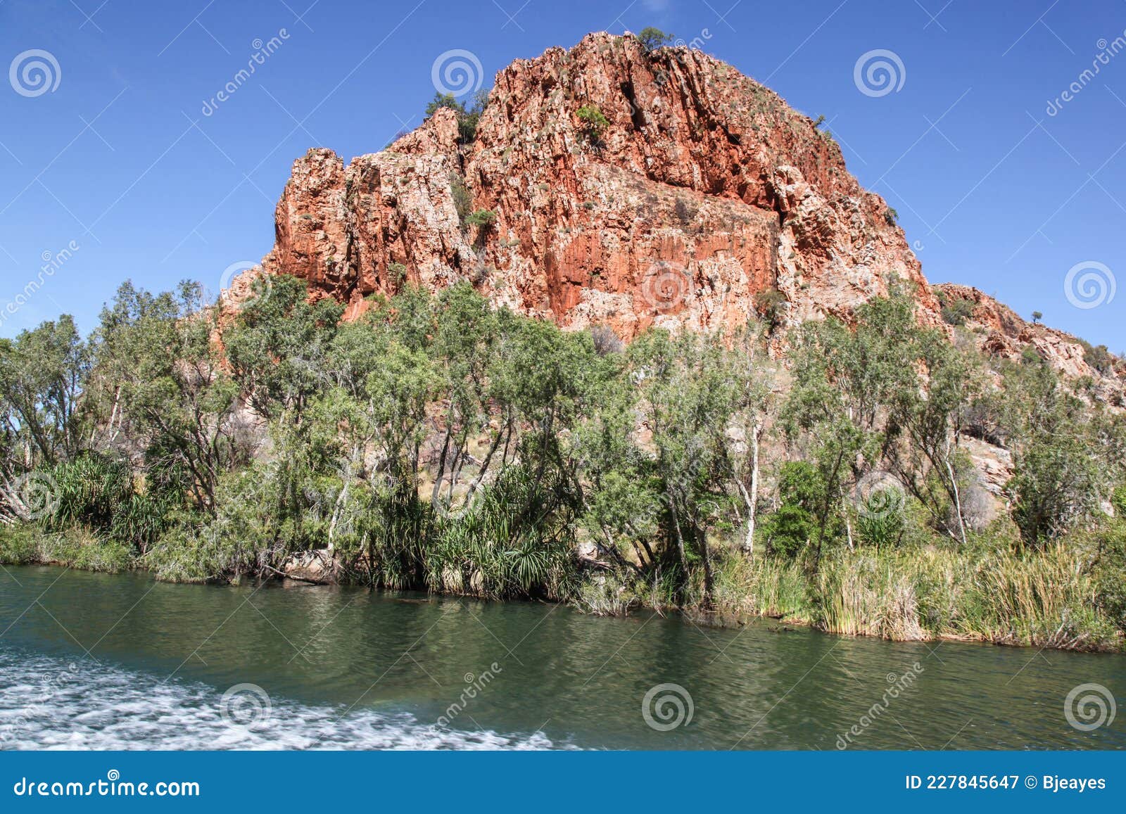 rocky outcrop of the ord river - western australia