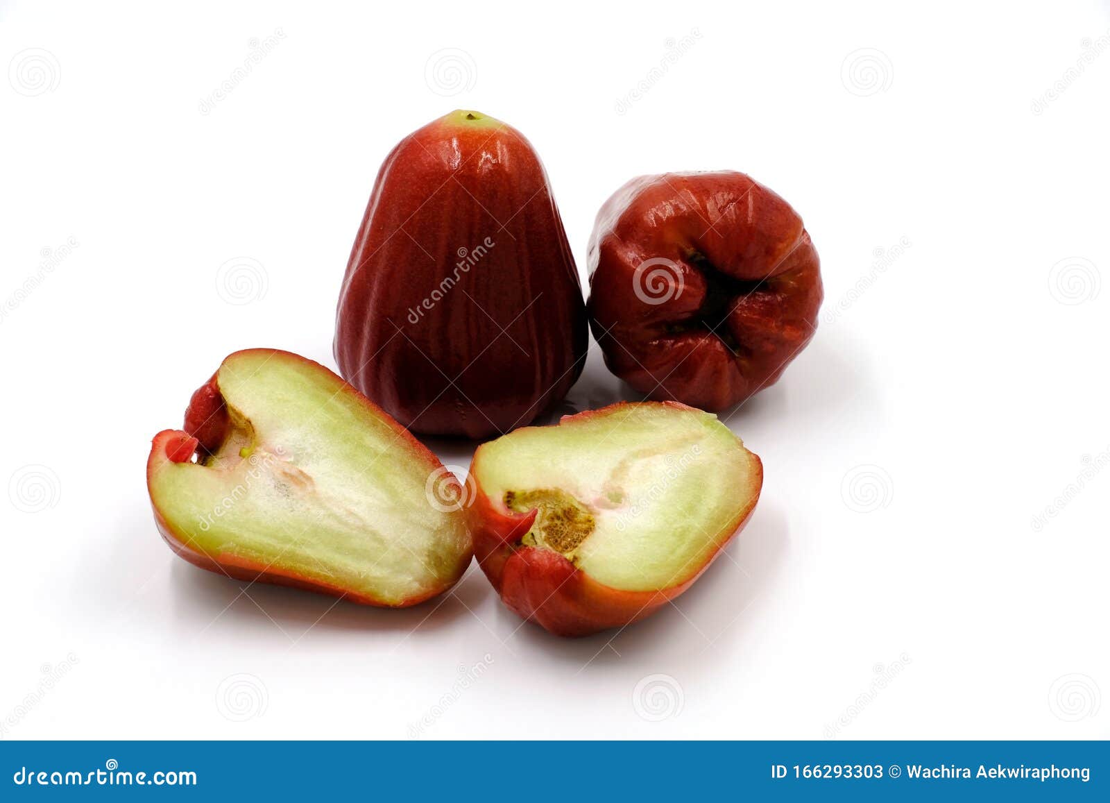 Red Rose Apple Fruit on White Background Stock Image Image of bell