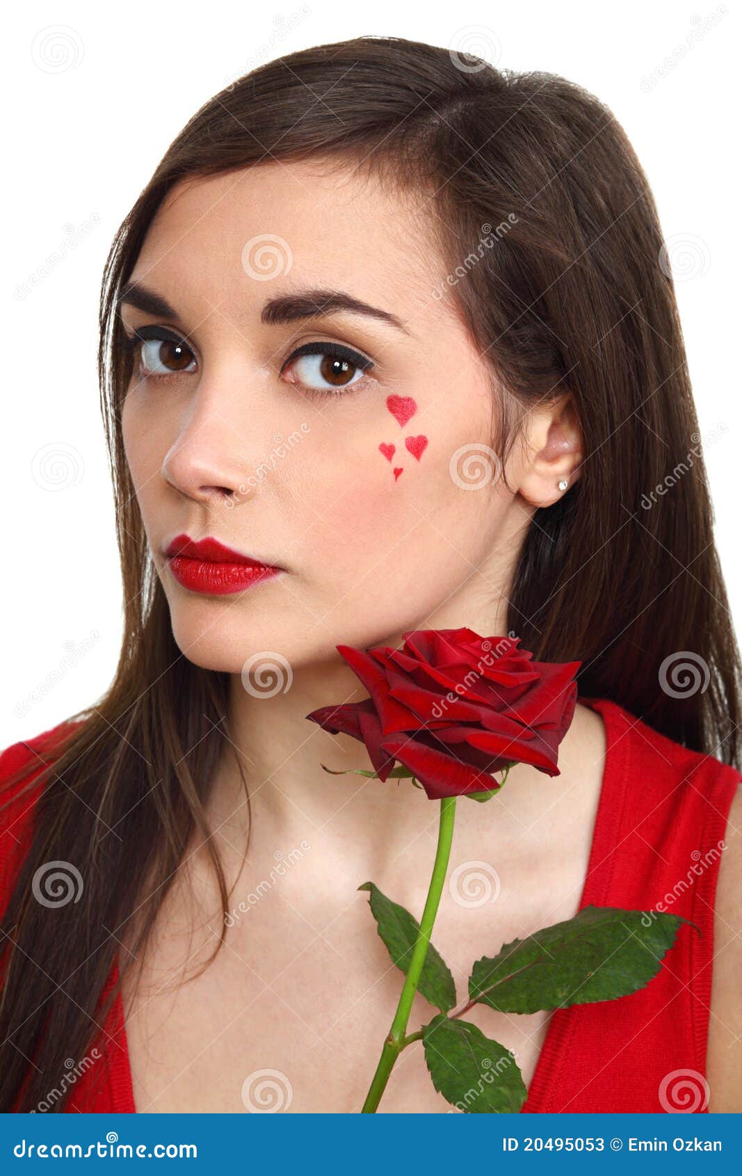 Red rose in hand stock image. Image of shape, rose, romantic 20495053