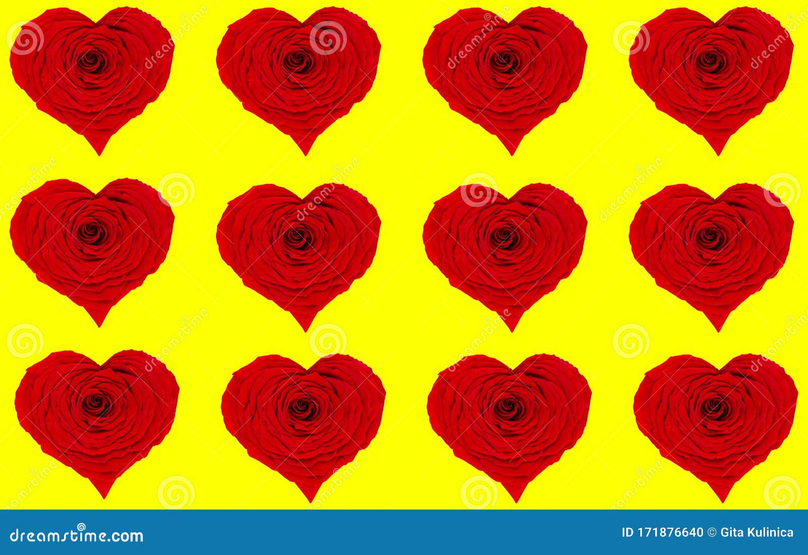 Red Rose Heart Shaped. Valentine or Wedding Background Stock Photo ...