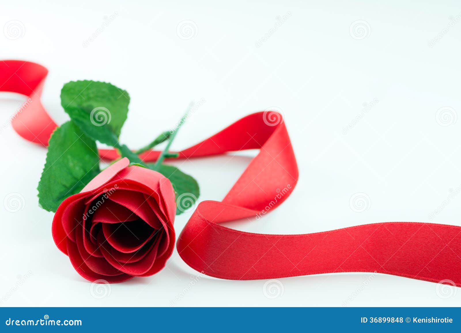Red Rose And Ribbon Royalty Free Stock Photos Image 36899848