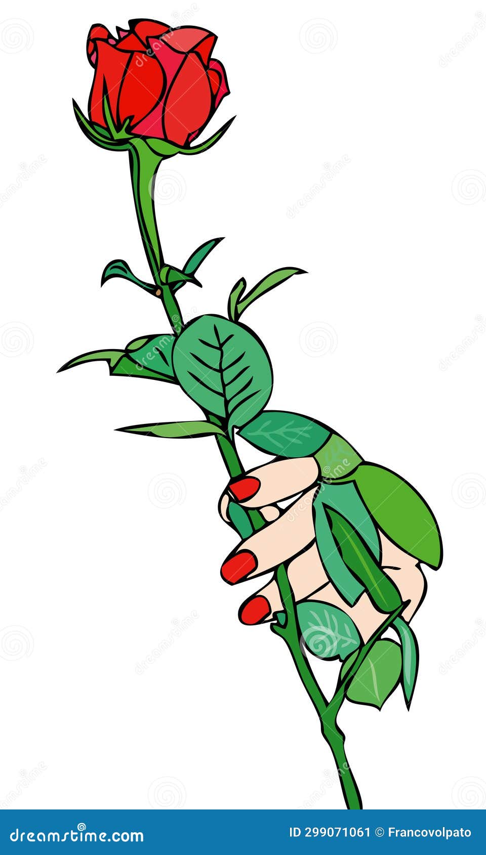 A red rose for you stock illustration. Illustration of petals 299071061