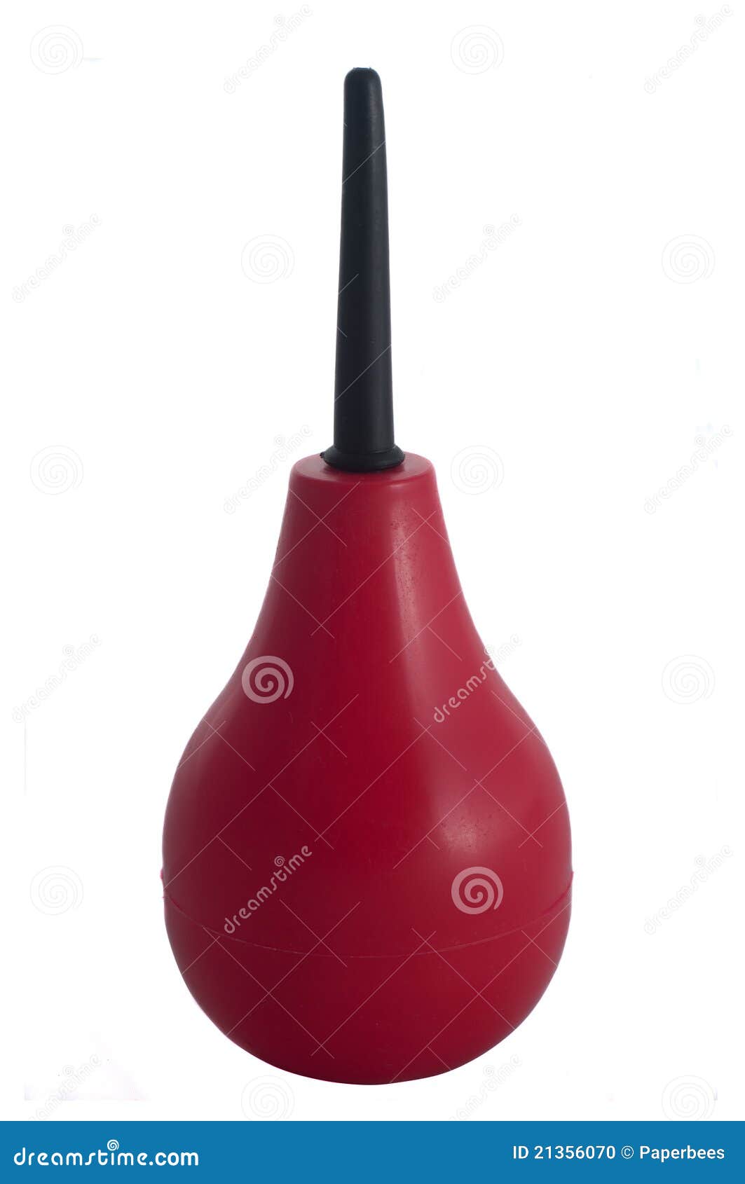 red rubber pear (enema).