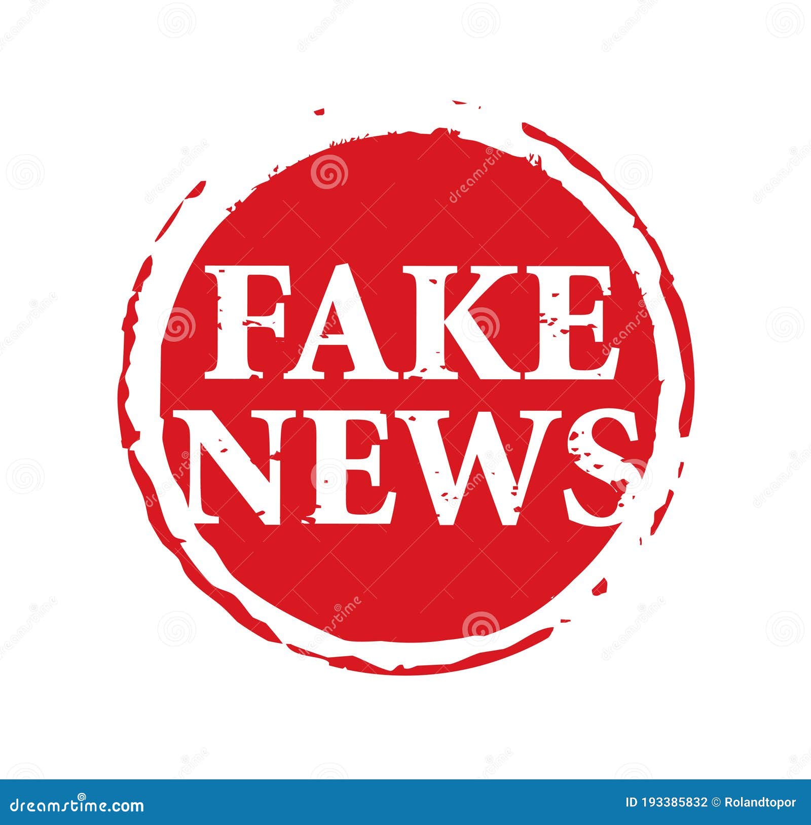 Red Stamp and Text Fake News. Vector Illustration Stock Vector ...