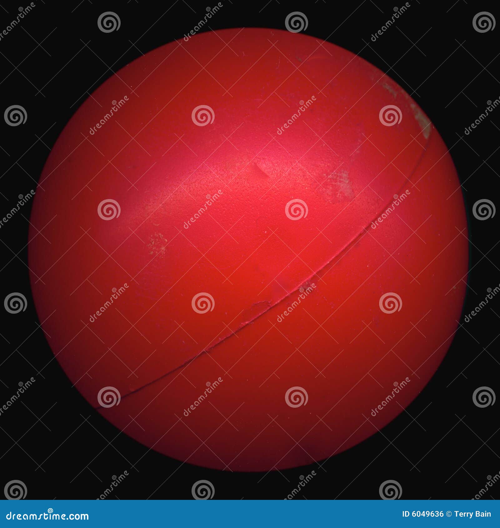 Red Rubber Toy Ball on Black Field Stock Photo Image of child
