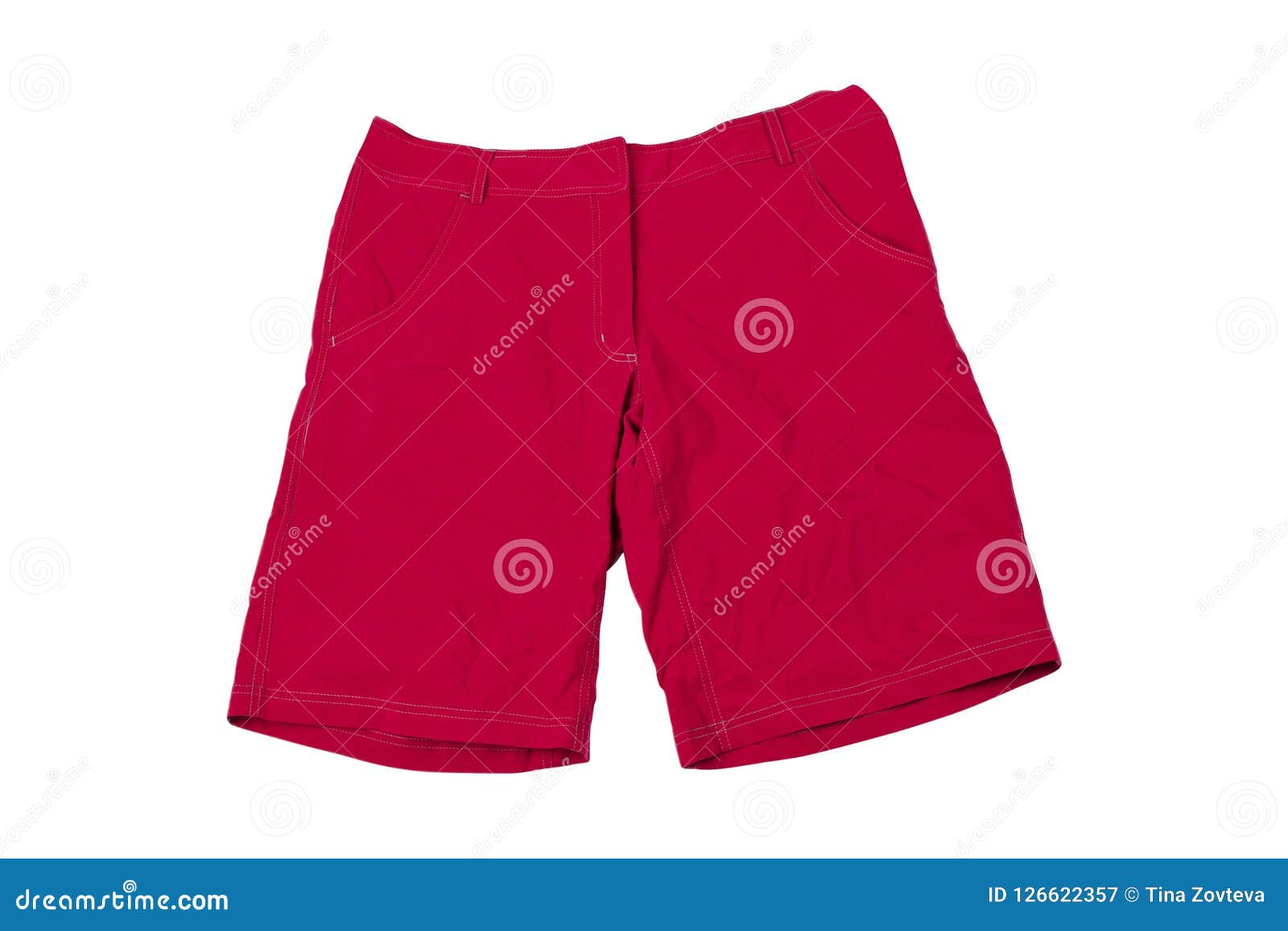 Red Running Shorts Isolated on White Stock Image - Image of clothes ...