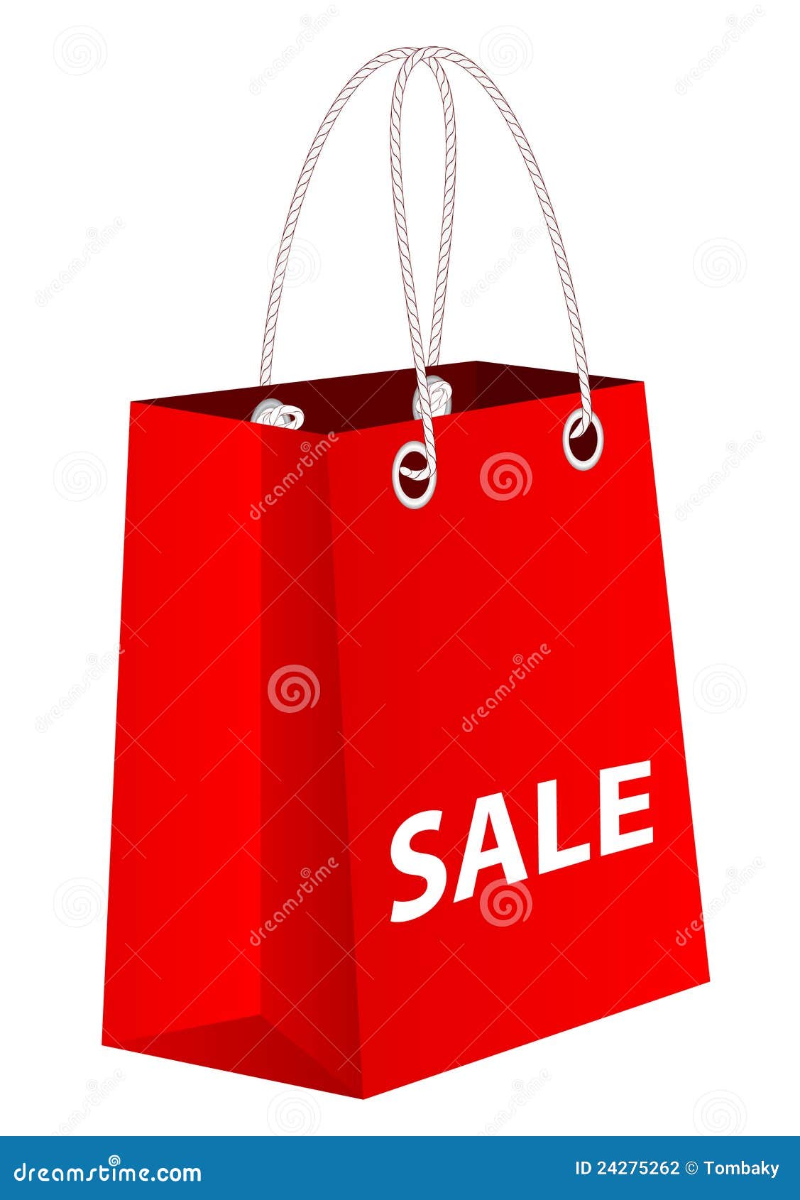 Red sale bag stock vector. Illustration of consumerism - 24275262