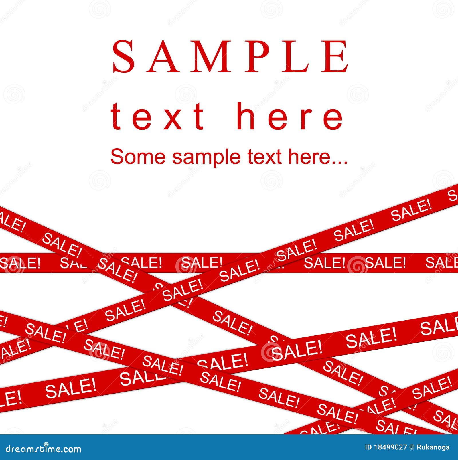 Red SALE ribbon. stock illustration. Illustration of fashion - 18499027