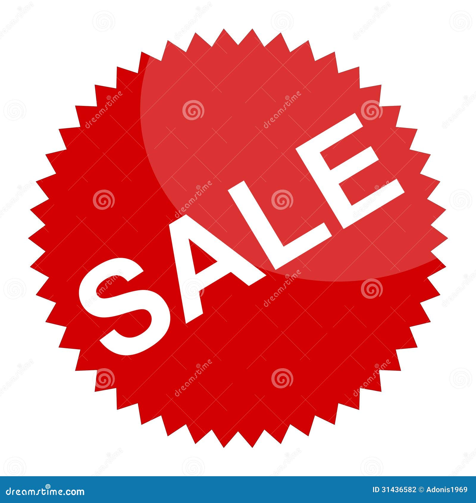 red sale sign or sticker