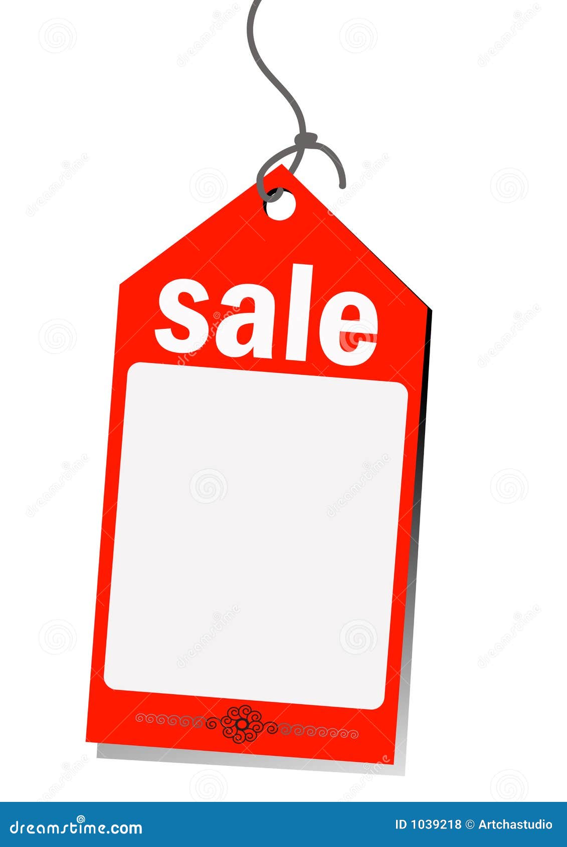 Red sale  tag stock  illustration Illustration of 