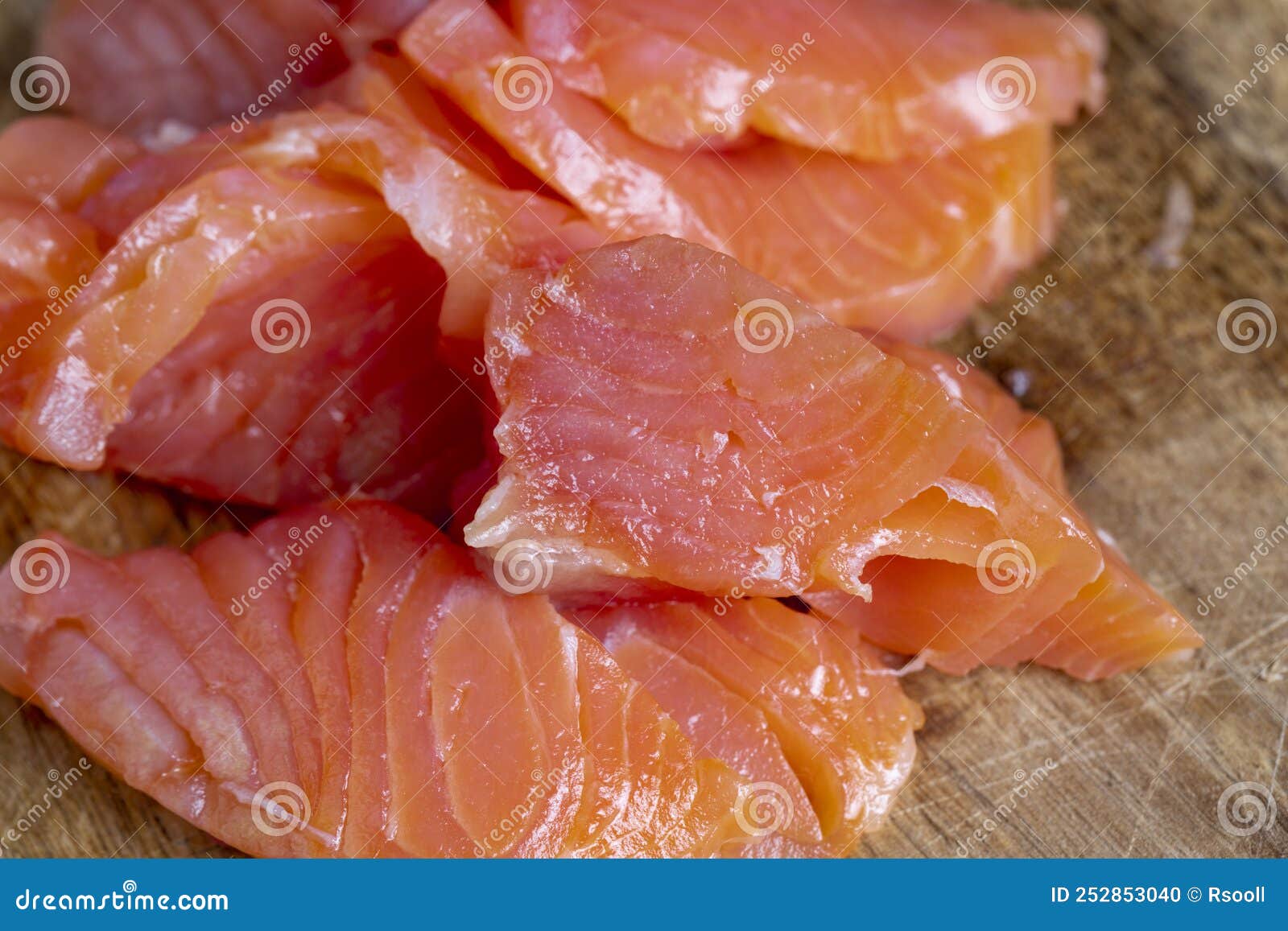 Red Salted Fish Cut into Chunks during Cooking Stock Photo Image of