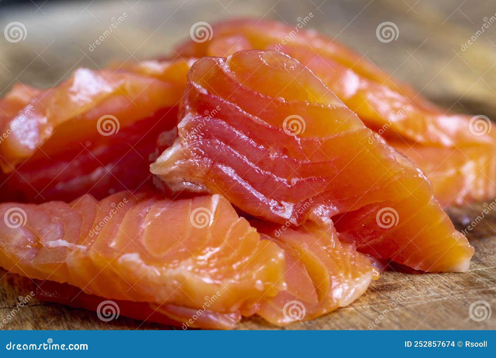 Red Salted Fish Cut into Chunks during Cooking Stock Photo Image of