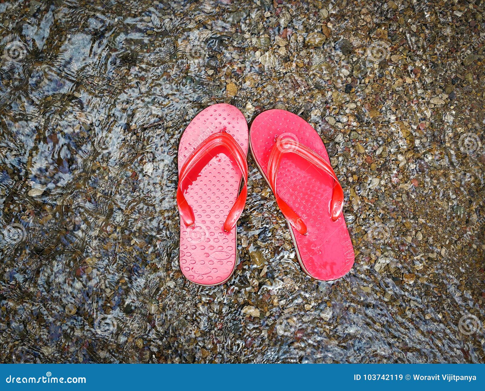 Red sandal stock image. Image of blue, accessory, leisure - 103742119