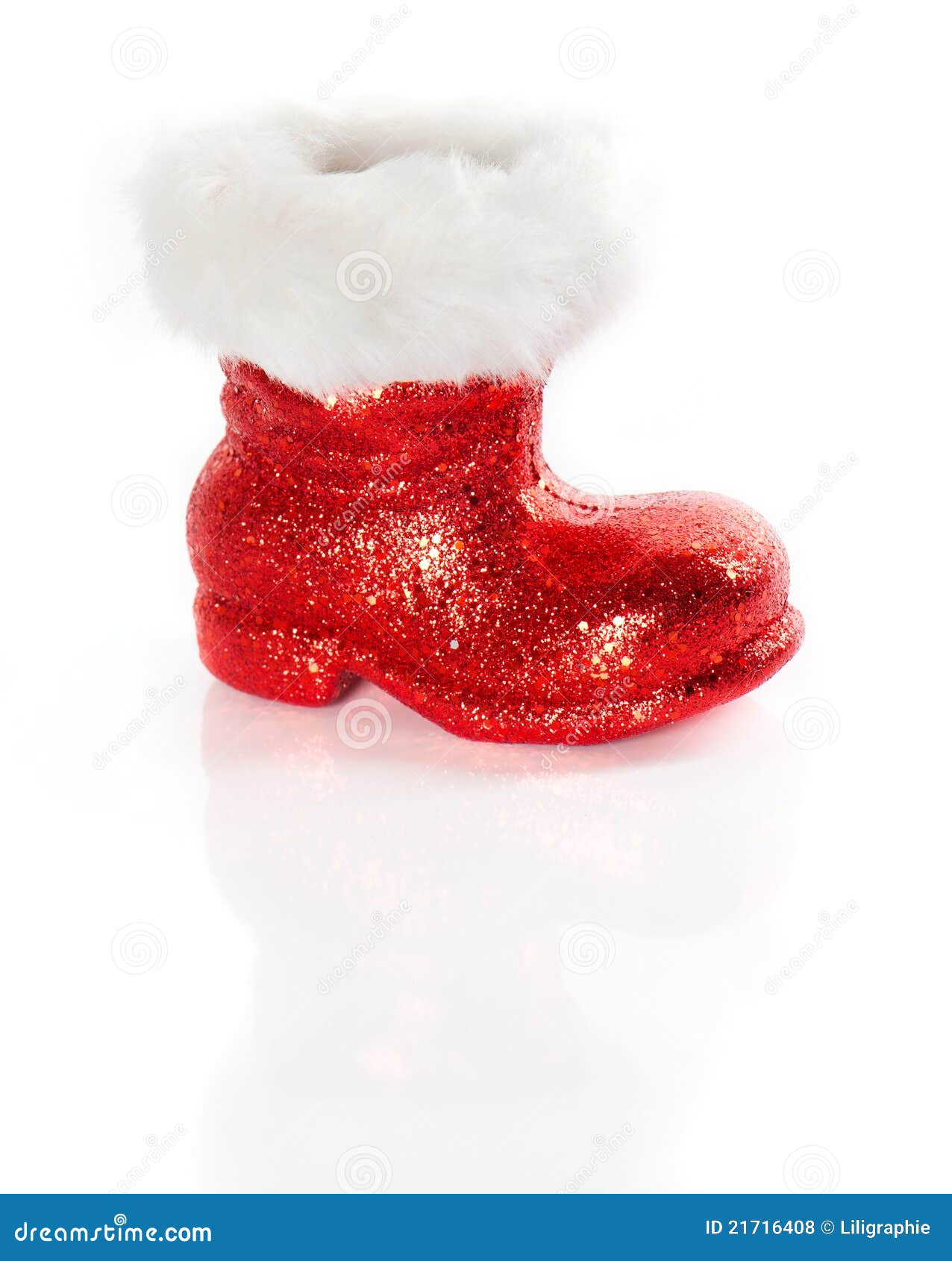 Red Santa s boot stock photo. Image of santa, white, claus - 21716408