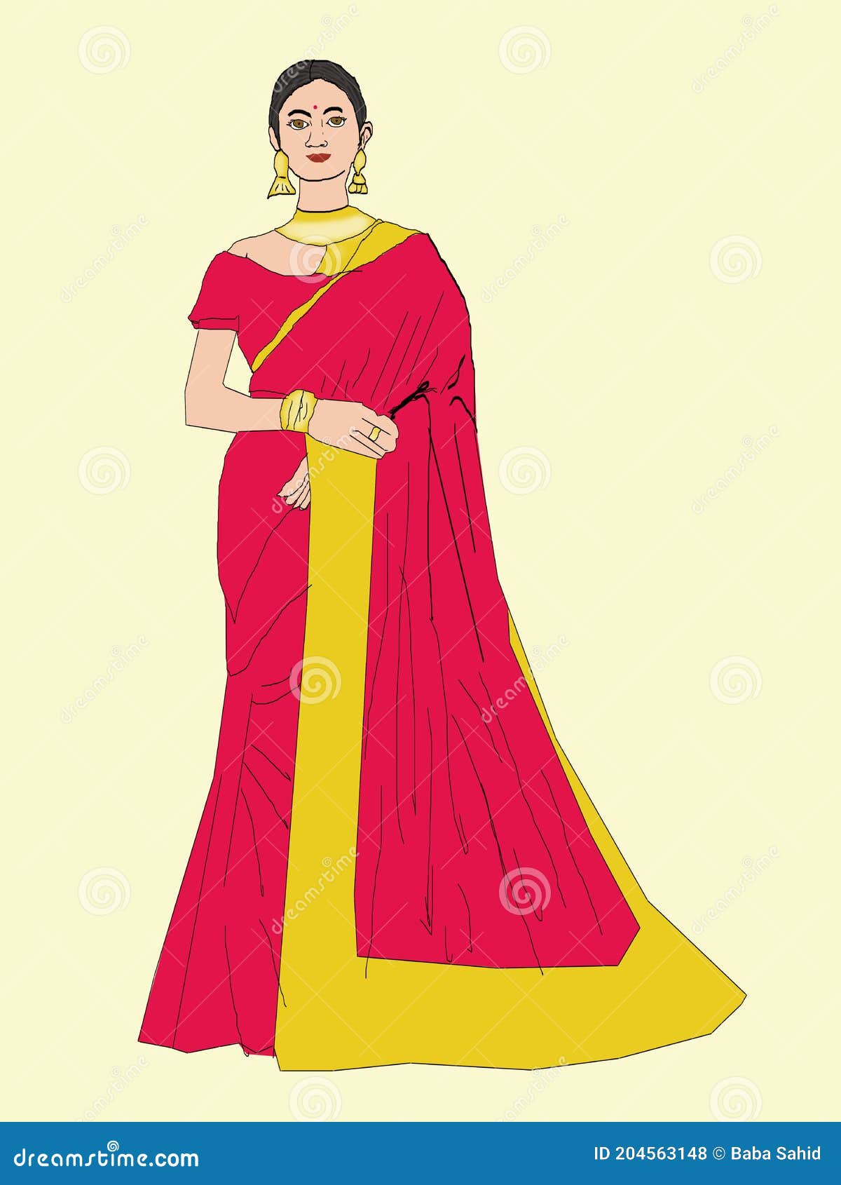 Indian Sari/Saree | Fashion illustration sketches, Illustration fashion  design, Fashion illustration sketches dresses