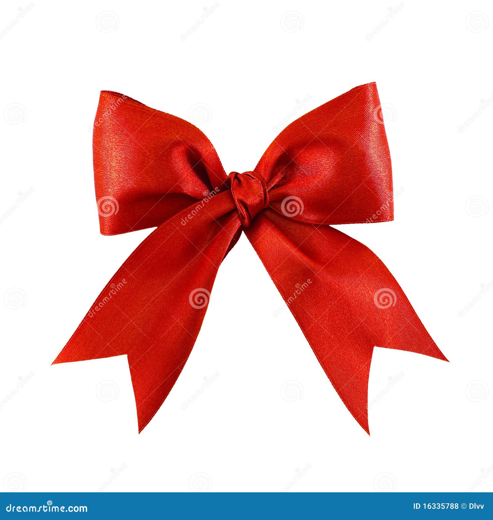 red satin gift bow