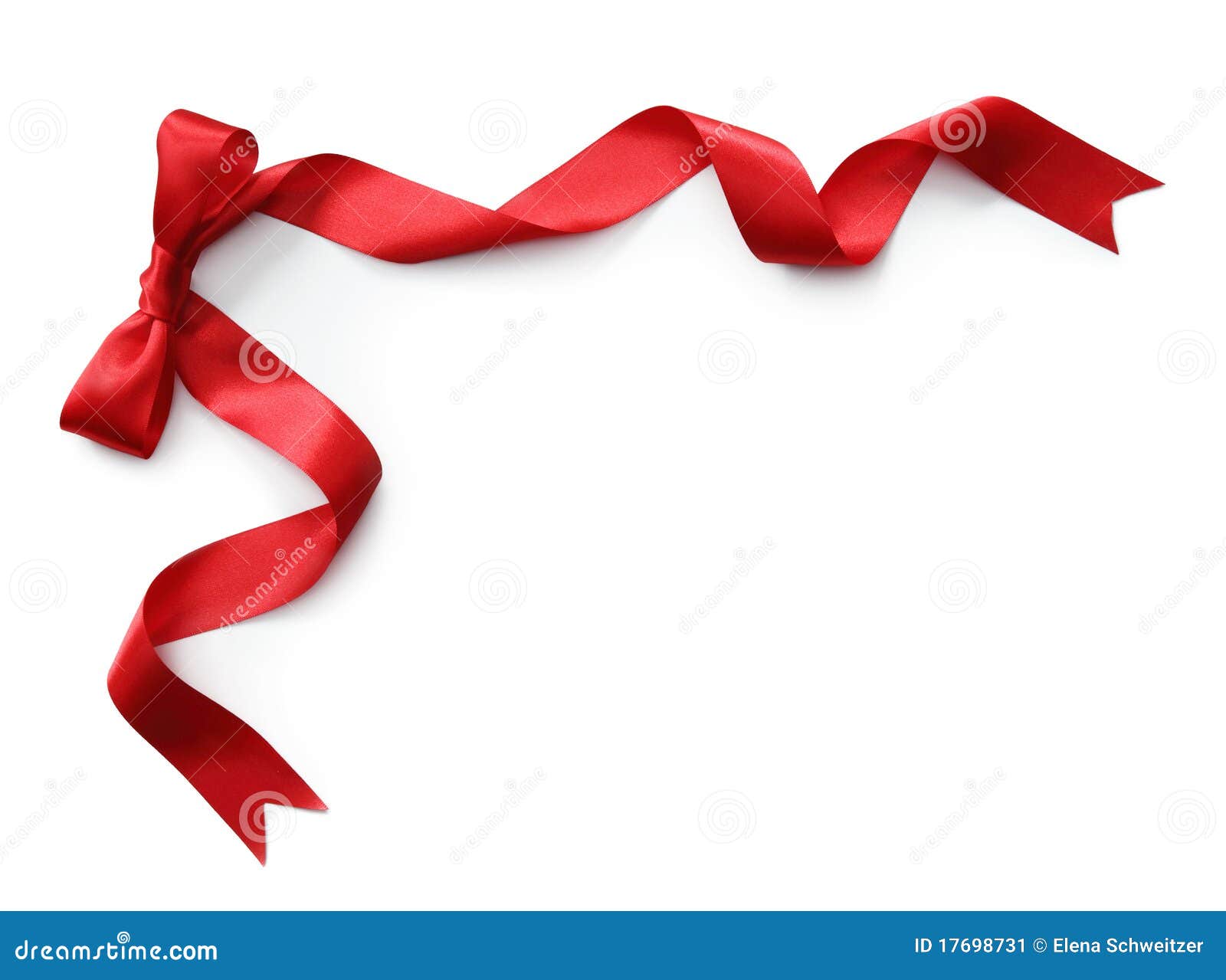 red satin ribbon with bow