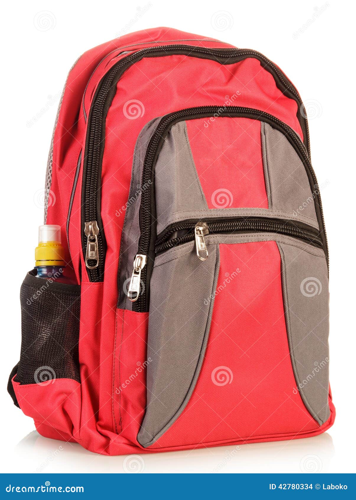 Red school backpack stock photo. Image of pack, handbag 42780334
