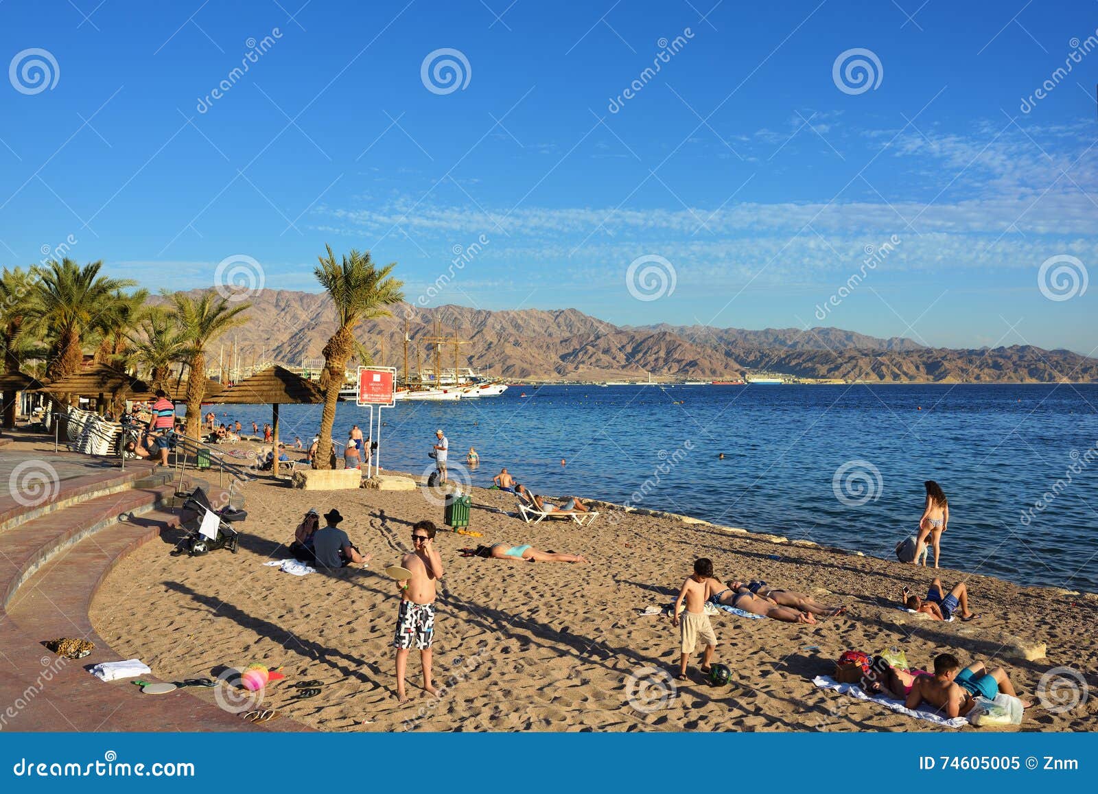 Red Sea and Beach Near Eilat, Israel Editorial Image - Image of popular ...