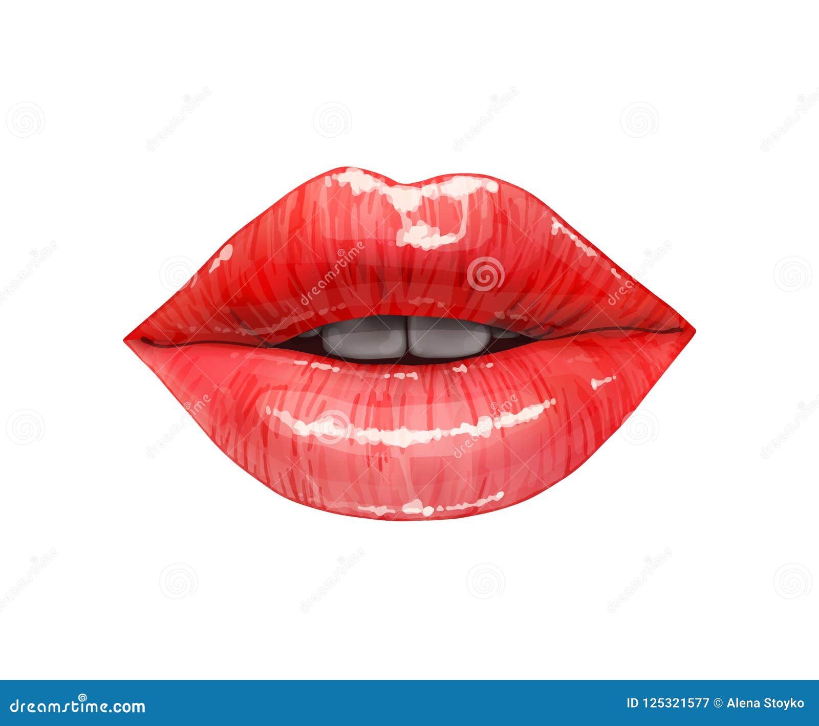 Beautiful lips stock vector. Illustration of glamour - 125321577